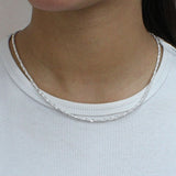 Cadena Torsal Doble con Bolitas