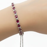 Pulsera De Piedras Preciosas Rubí