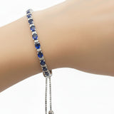 Pulsera De Piedras Preciosas Zafiro