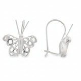 Arete Dulce Mariposa De Plata