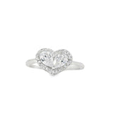 Anillo Circonia de Corazón Rosa / 6