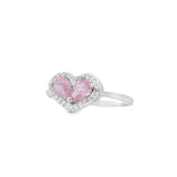Anillo Circonia de Corazón Rosa / 6