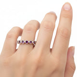 Anillo Gotitas de Circonia Azul / 5