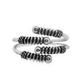 Anillo Resorte Pavonado de Plata 6