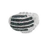 Anillo De Plata Con Piedras Preciosas #7 / Zafiro