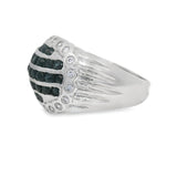 Anillo De Plata Con Piedras Preciosas #7 / Zafiro