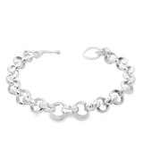 Pulsera Circulos de Plata Lisa