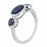 Anillo De Plata Con Piedras Preciosas