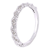 Anillo Churumbela Enroscado Plata Con Circonia