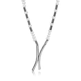 Collar Plata y Perla 45 cm