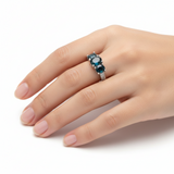 Anillo Piedra Natural con Circonias
