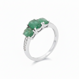 Anillo Piedra Natural con Circonias