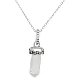 Collar Cuarzo Con Circonia Blanco