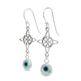 Arete Nudo de Bruja con Ojo Turco