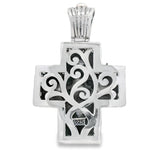 Cruz Grande de Plata con Piedras