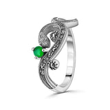 Anillo de Plata y Marquesita #7 / Blanco