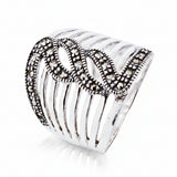 Anillo De Plata Con Marquesita