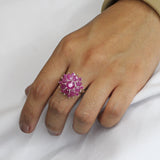 Anillo de Plata con Piedra Natural Rubi / 7