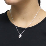 Collar Hoja de Circonia con Perla