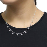 Collar de Cuadrados Colgantes de Circonia