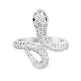 Anillo Víbora de Plata con Circonia 5