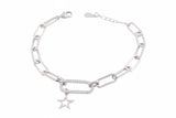 Pulsera De Circonias Con Dije de Estrella