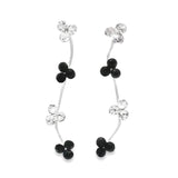 Arete Trepador 4 treboles Negro