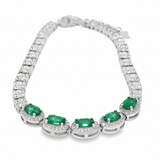 Pulsera de Piedra Natural con Circonia Zafiro