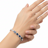 Pulsera de Piedra Natural con Circonia Zafiro