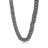 Cadena Barbada De Plata Con Marquesita 55 cm