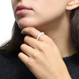 Anillo Cuadrados de Plata con Circonia