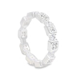 Anillo Cuadrados de Plata con Circonia 5