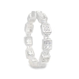 Anillo Cuadrados de Plata con Circonia 5