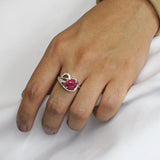 Anillo Piedra Natural con Circonia Esmeralda / 6