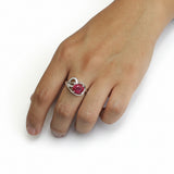 Anillo Piedra Natural con Circonia Esmeralda / 6