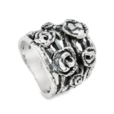 Anillo Oxidado Ramo de Flores 6