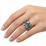 Anillo Oxidado Ramo de Flores 6