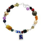 Juego de Cristales con Dije de Murano