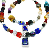 Juego de Cristales con Dije de Murano