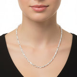 Cadena De Plata Estilo Figaro Delgada 50 CM