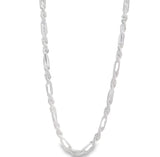Cadena De Plata Estilo Figaro Delgada