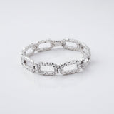 Pulsera De Eslabón Oval Plata Lisa
