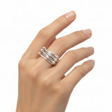 Anillo Geométrico de Plata 6