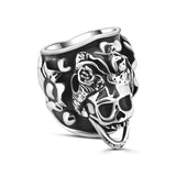 Anillo De Cráneo Con Mandíbula Movible #7