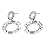 Aretes De Doble Círculo Con Circonia