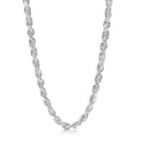 Cadena Torsal Grueso De Plata 70 cm