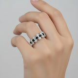 Anillo de Plata con Circonia Trebol