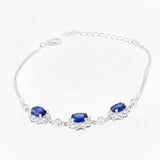 Pulsera Triple Flor de Piedras Preciosas