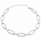 Pulsera De Óvalos Con Circonias