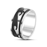 Argolla Greka De Plata Olas #8